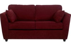 HOME Eleanor Large Fabric Sofa - Wine